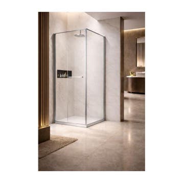 Douchecabine 90x90x200cm Chroom (Douchecabines, Badkamer), Ophalen of Verzenden, Nieuw