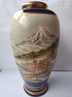 Vaas - Keramiek - Japan - Satsuma Firmato Ichizan (Zonder, Antiek en Kunst