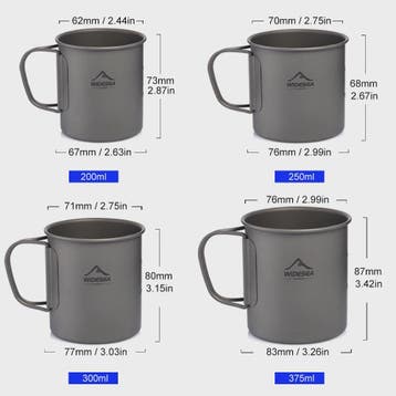 Widesea Titanium Camping Mok - Lichtgewicht & Duurzaam Outdo, Verzenden, Nieuw
