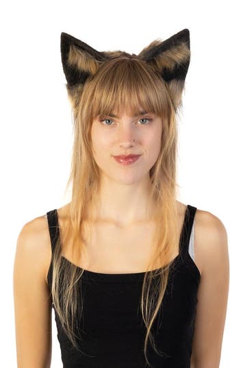 KIMU® Haarband Oren Zwart Bruin Wolf Diadeem Hond Oortjes Ne, Ophalen of Verzenden, Nieuw, Carnaval, Accessoires