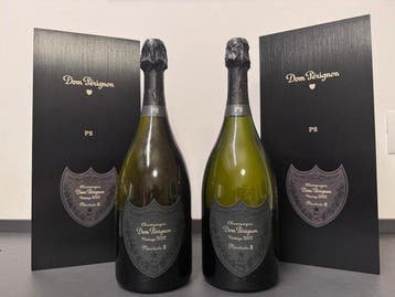 2002 Dom Pérignon, P2 - Champagne Brut - 2 Flessen (0.75, Verzamelen, Nieuw