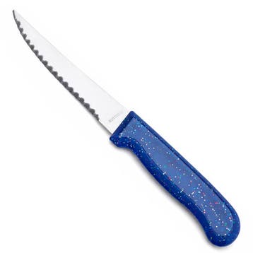 RÖR Solingen Diamant Diner Mes – Stralend Blauw & Veelzij, Ophalen of Verzenden, Nieuw, Kunststof