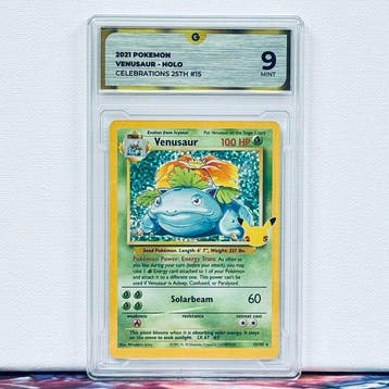Pokémon Graded card - VENUSAUR HOLO 15 - Pokémon - GG 9, Hobby en Vrije tijd, Verzamelkaartspellen | Pokémon, Nieuw