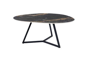 Salontafel MARVELOUS 70cm aurora oro keramiek zwart goud, Ophalen of Verzenden, Nieuw