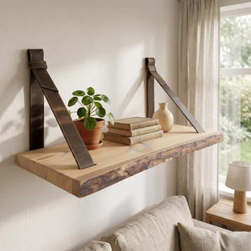Wandplank van massief hout, Verzenden, Nieuw