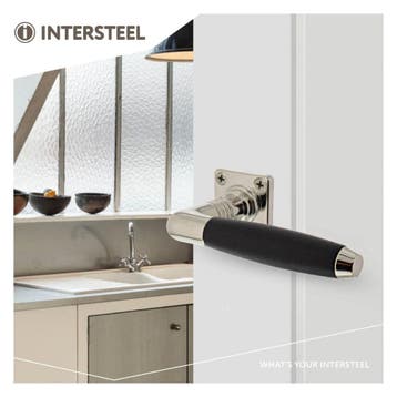 Intersteel Deurkruk Ton Basic op rozet - nikkel glans/zwart, Verzenden, Nieuw