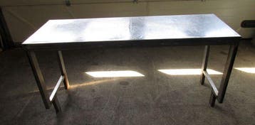 RVS Tafel, Werktafel B151 x D54 x H75cm, Gebruikt