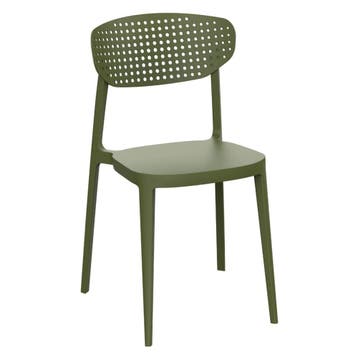 Stoel | COMO | Kunststof | Olive | In-/Outdoor | Stapelbaar, Verzenden, Nieuw in verpakking
