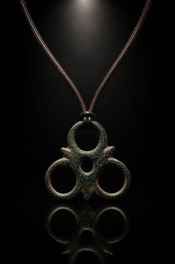 Viking periode Bronzen The Triple Circle of Protection