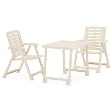 Bistro set wit | Compact & Lichtgewicht | 53% Korting, Tuin en Terras, 2 zitplaatsen, Kunststof, Nieuw, Ophalen of Verzenden