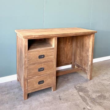 Klein Bureau | Teakhout | 110cm breed | 50cm diep |, Huis en Inrichting, Bureaus, Ophalen of Verzenden, Nieuw