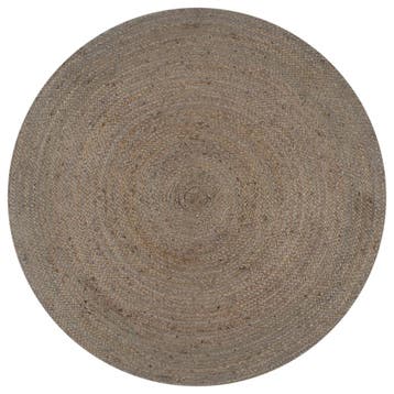 vidaXL Vloerkleed handgemaakt rond 150 cm jute grijs, Huis en Inrichting, Stoffering | Tapijten en Kleden, Verzenden, Nieuw, Grijs