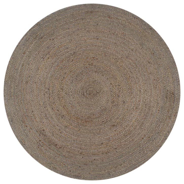 vidaXL Vloerkleed handgemaakt rond 150 cm jute grijs, Huis en Inrichting, Stoffering | Tapijten en Kleden, Grijs, Nieuw, Verzenden