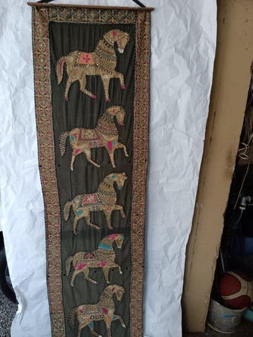 Sconosciuto Artigianale - Wandtapijt - 1110 mm - 53 cm -, Antiek en Kunst