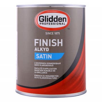 Glidden Finish Alkyd Satin - Ongeveer 7000 eekhoorngrijs..., Doe-het-zelf en Verbouw, Verf, Beits en Lak, Nieuw, Ophalen of Verzenden