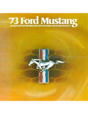 1973 FORD MUSTANG BROCHURE ENGELS (USA), Nieuw, Author