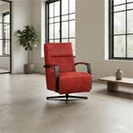 Leren draaifauteuil Award - Kenia Burgundy (rood) -, Nieuw, Ophalen of Verzenden, 50 tot 75 cm, Industrieel, Modern
