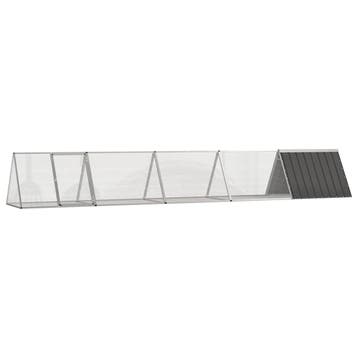 vidaXL Konijnenhok 504,5x80,5x71 cm gegalvaniseerd staal, Dieren en Toebehoren, Verzenden, Nieuw
