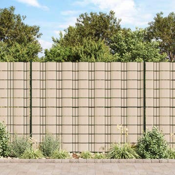 vidaXL Privacystrips 35x0,19 m PVC crèmekleurig, Verzenden, Nieuw, Kunststof, Minder dan 1 meter