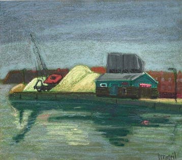 Véronique Vermeil (1938-2017). - Le Port en Hollande. (sans, Antiek en Kunst