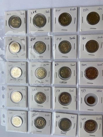 Europa. 2 Euro Various Years (19 X 2 Euro coins + 1 Pfennig)