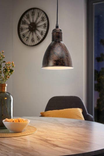 EGLO Priddy 1 Hanglamp - E27 - Ø 15,5 cm - Koper/Antiek, Verzenden, Nieuw