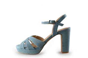 Manfield Sandalen in maat 41 Blauw, Sandalen of Muiltjes, Zo goed als nieuw, Manfield, Verzenden