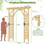 LIVSK Rozenboog voor Klimplanten - Hangende Manden - Met Dak, Verzenden, Nieuw