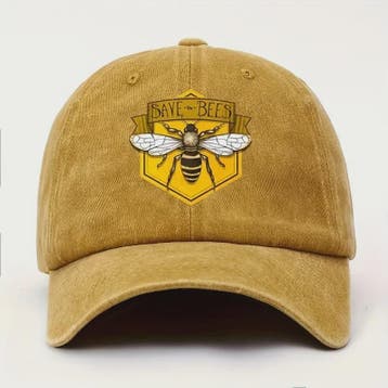 Bee Print Baseball Cap - Verstelbare Casual Pet voor Heren &