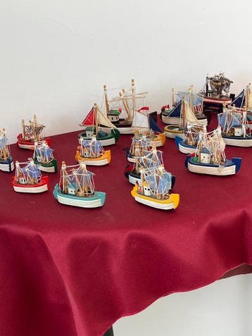 Maritieme objecten (20) - 20 stuks vissersboten - Hout