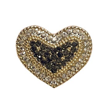 Fako Bijoux - Magneet Broche - Hart Kristal Goud/Zwart -, Verzenden, Nieuw