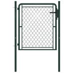 vidaXL Tuinpoort staal 100x100 cm groen, Tuin en Terras, Verzenden, Nieuw
