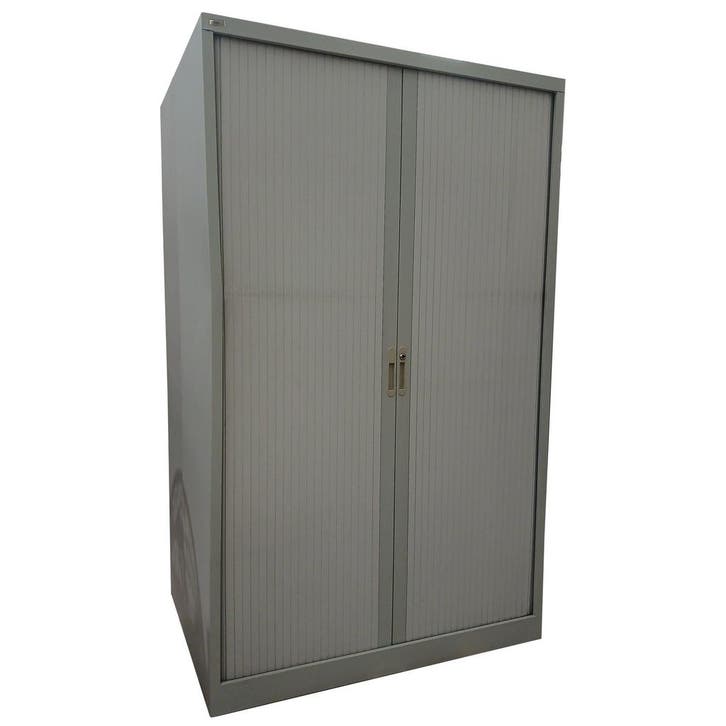 Utopia roldeurkast 121x45x97cm, 4 legborden zwart, zonder, Huis en Inrichting, Kasten | Roldeurkasten en Archiefkasten, Gebruikt