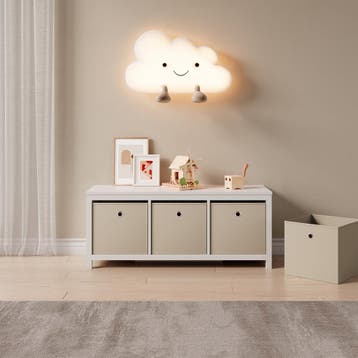 Opbergmanden 28x30x30 cm opvouwbaar set van 10 beige, Verzenden, Nieuw in verpakking