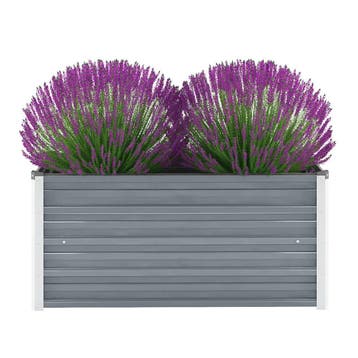 vidaXL Plantenbak verhoogd 100x40x45 cm gegalvaniseerd staal, Tuin en Terras, Verzenden, Minder dan 60 cm, Nieuw, Metaal