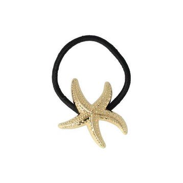 Haarelastiek – Cuff 5cm – Zeester Ornament – Metaalaccent –, Nieuw