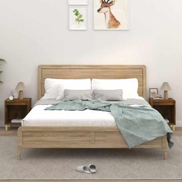 vidaXL Nachtkastjes 2 st 40x35x50 cm gerookt eikenkleurig, Minder dan 45 cm, Verzenden, Nieuw, Minder dan 55 cm
