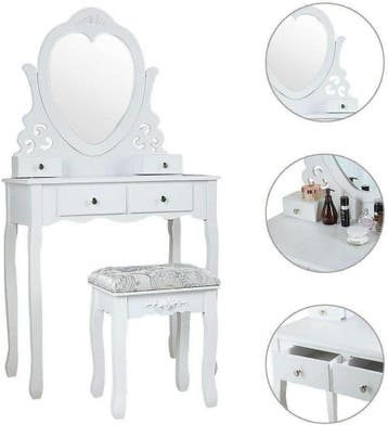 Kaptafel met Krukje | Klassiek | Beste Prijs, Huis en Inrichting, Ophalen of Verzenden, Nieuw, Klassiek