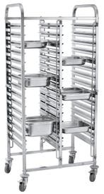 Dubbele regaalwagen | RVS | 30 x GN 1/1 | 740 x 550 x 173..., Verzenden, Nieuw in verpakking