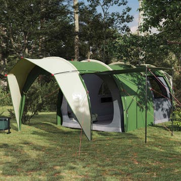 vidaXL Tunneltent 6-persoons Groen 185T Polyester met PU, Verzenden, Nieuw, Tot en met 2