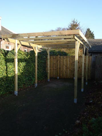 basis houtpakket carport serre overkapping div afmetingen, Ophalen, Nieuw, 250 cm of meer, Palen