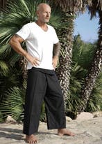 Fishermanspants katoen zwart, Verzenden, Nieuw