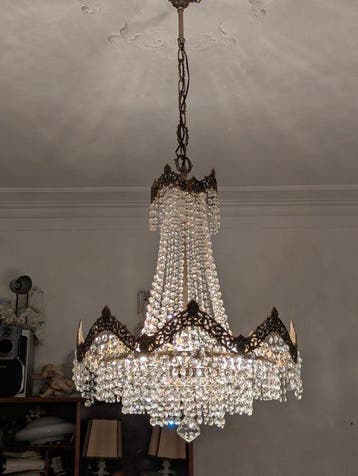 Kroonluchter - Brons - Cristallo Swarovski