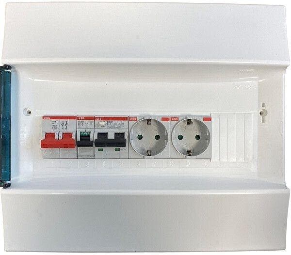 Abb Verdeler 1 installatieautomaat B16, 1 aardlekautomaat, Doe-het-zelf en Verbouw, Elektra en Kabels