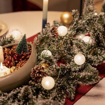 Kerst guirlande wit met goud 270cm incl. LED met timer -, Huis en Inrichting, Lampen | Overige, Verzenden, Nieuw