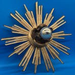 Wandkandelaar - Wandlamp Zonnevorm – Verguld Hout –, Antiek en Kunst, Curiosa en Brocante