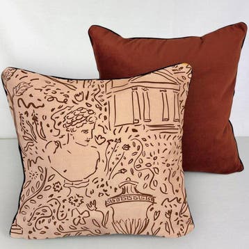 New pair of cushions made with Luke Edward Hall by Rubelli
