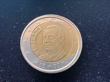Spanje. 2 Euro 1999 Difetto di Produzione del Tondello