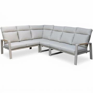 Ripasso hoek loungeset 4 delig aluminium latte zand, Ophalen of Verzenden, Nieuw