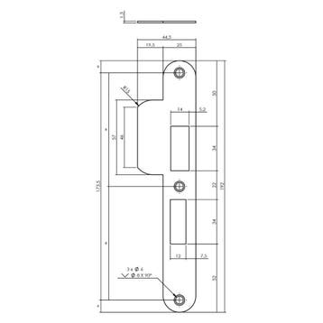 Intersteel sluitplaat voor veiligheidsslot SKG**, Verzenden, Nieuw